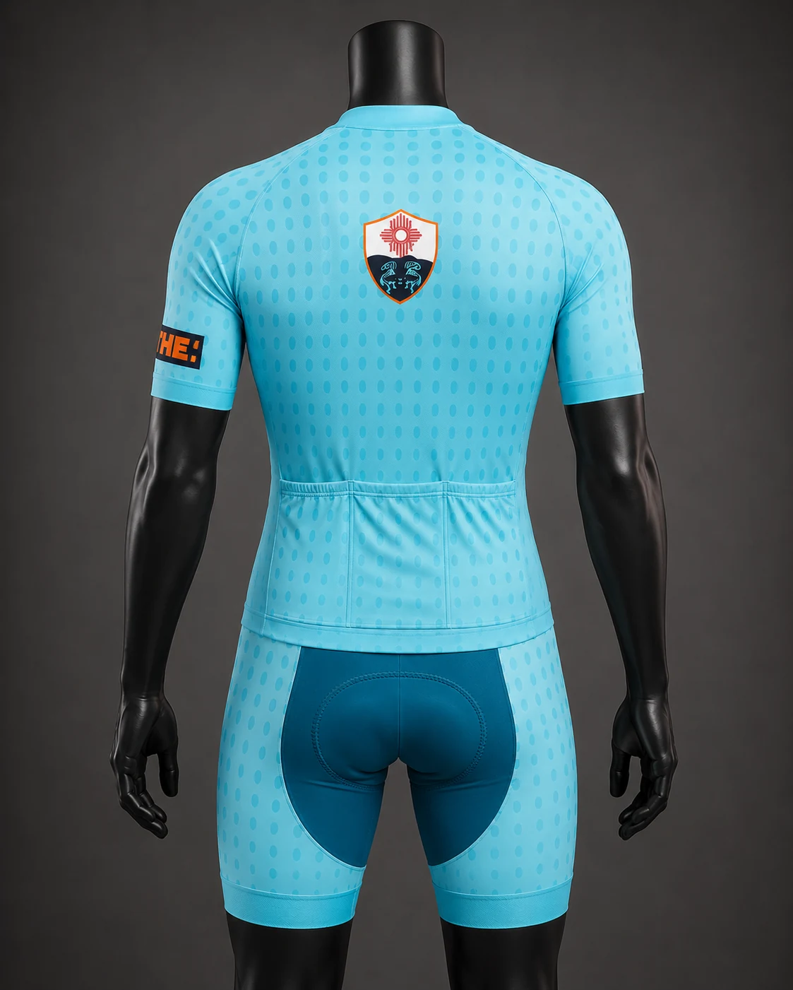 Sky Blue Cycling Uniform Back view