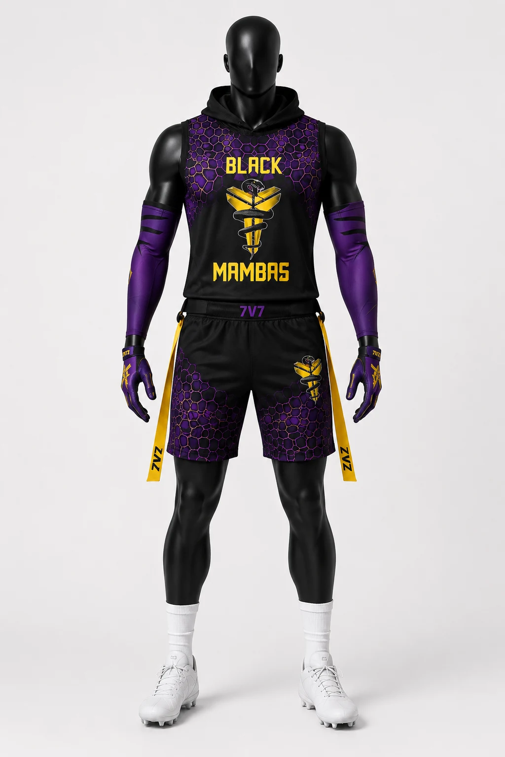 Black & Purple 7v7 Uniform