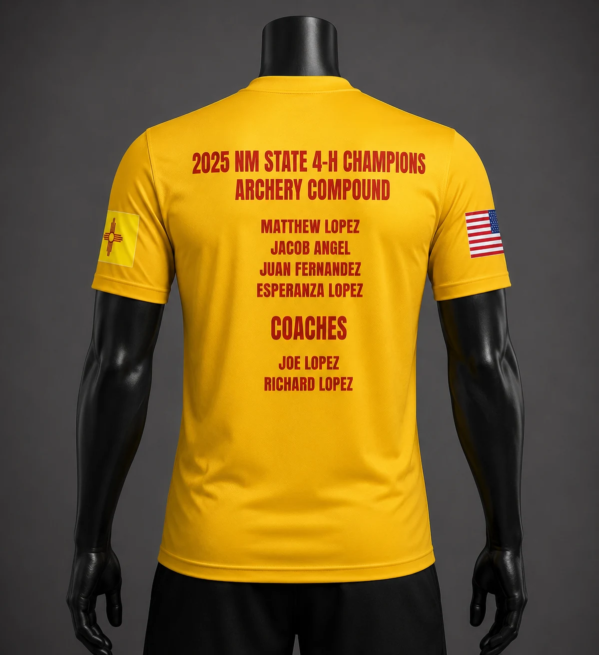 Custom Performance T-Shirt Back view