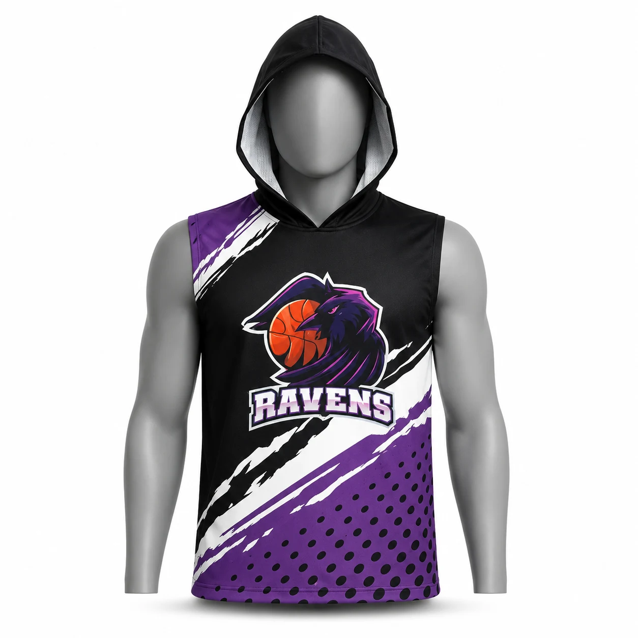 Black, White & Purple Ravens 7V7 Uniform