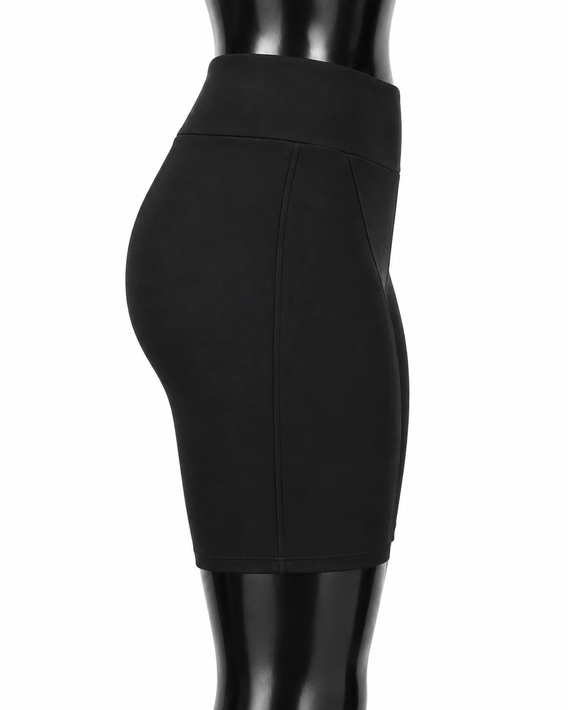 Black High-Waist Biker Shorts Side view