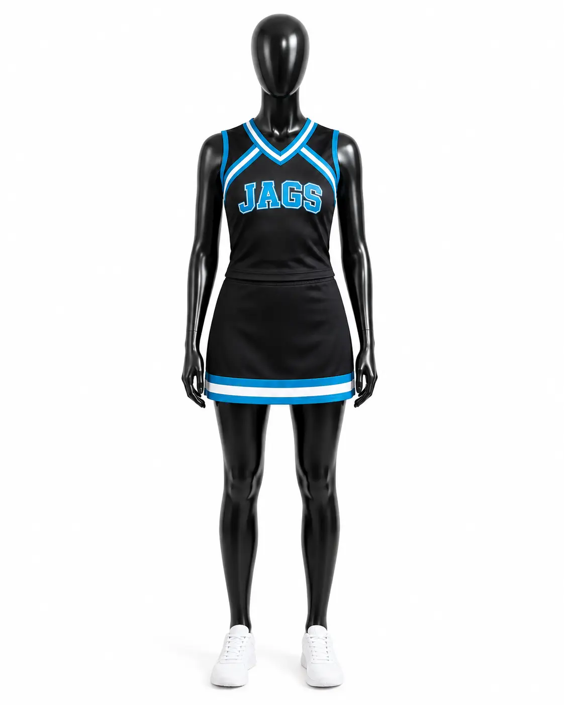 Black, Cyan & White JAGS Cheer Uniform