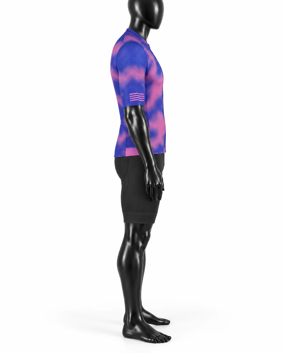 Blue & Pink Cloud Custom Cycling Uniform Right side view