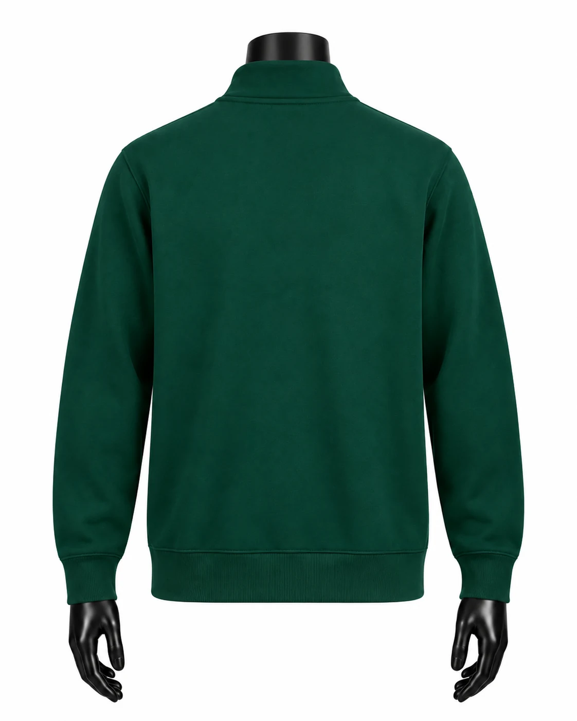 Forest Green Custom Quarter-Zip Pullover Back view