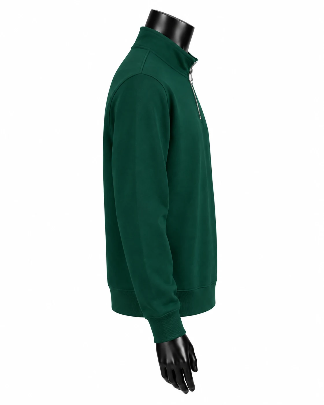 Forest Green Custom Quarter-Zip Pullover Side alternate view