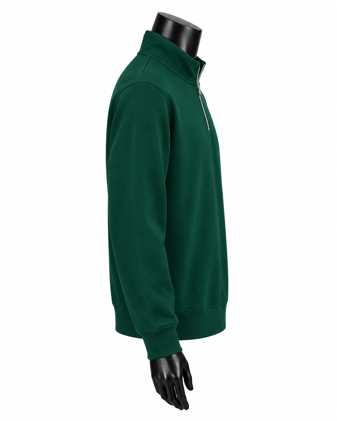 Forest Green Custom Quarter-Zip Pullover Side view