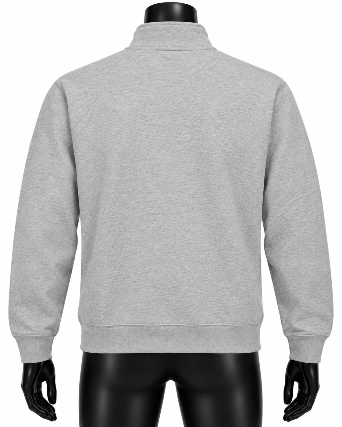 Light Gray Custom Quarter-Zip Pullover Back view