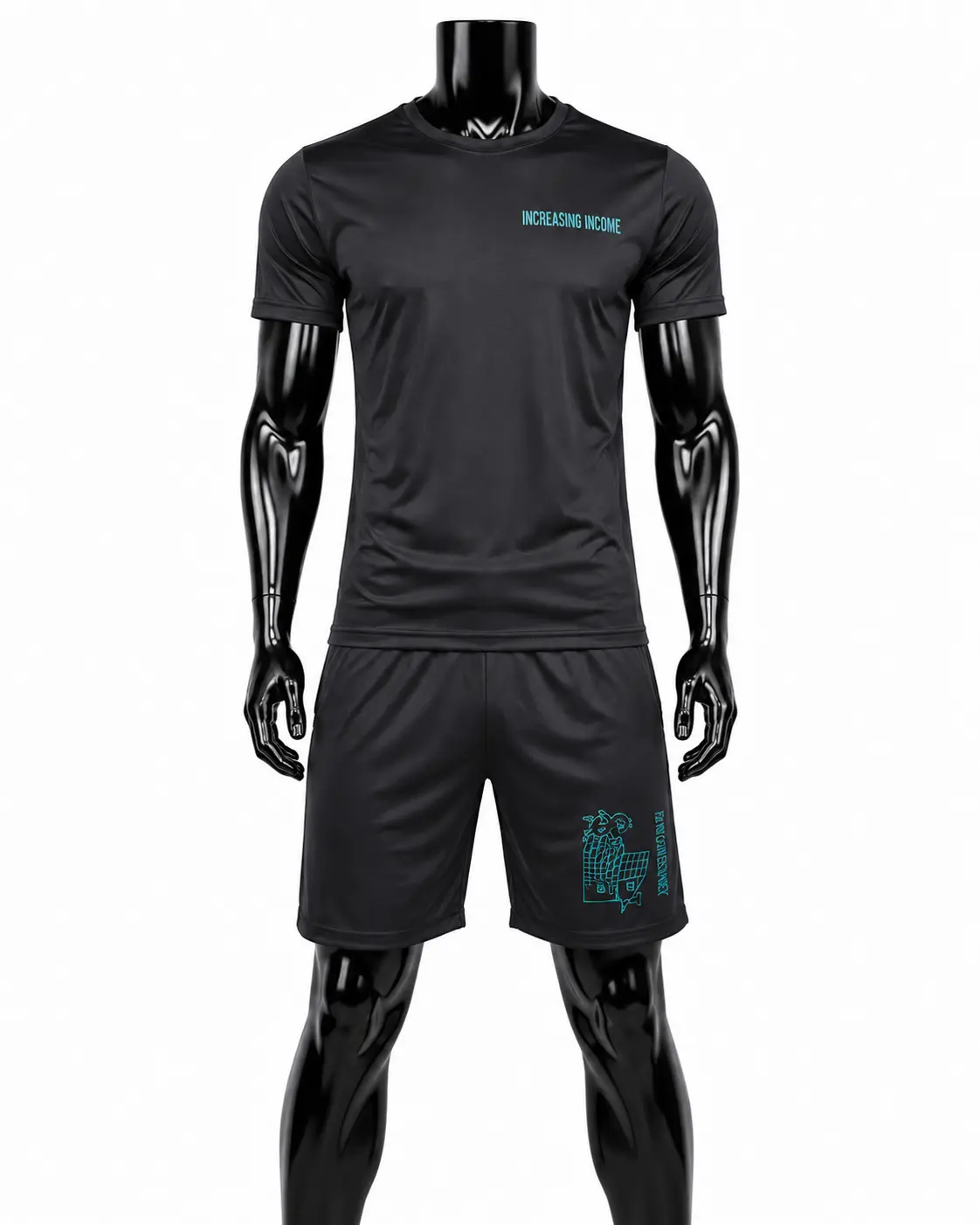 Black & Teal Soccer Uniform