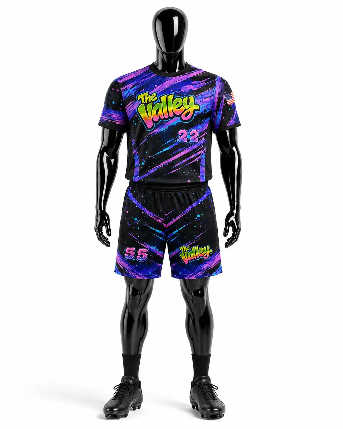 Black, Purple & Neon Soccer Uniform
