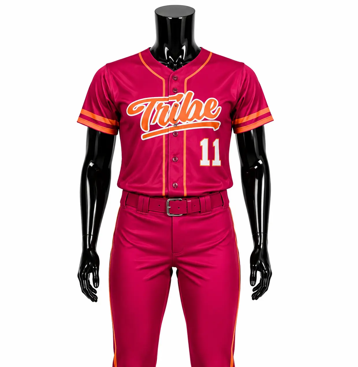 Magenta & Orange Tribe Softball Uniform