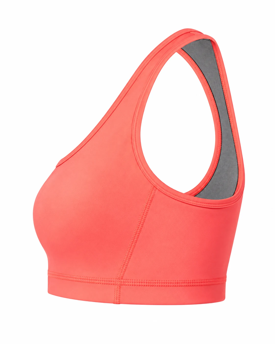 Coral & Gray Racerback Sports Bra Opposite side view