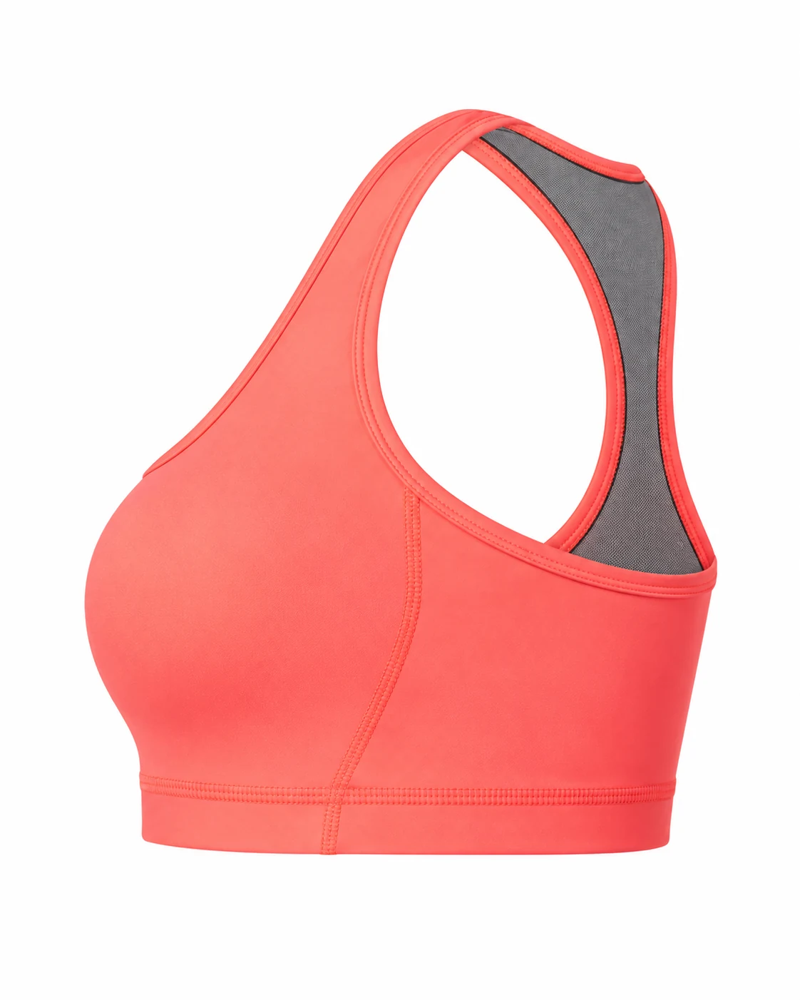 Coral & Gray Racerback Sports Bra Side view