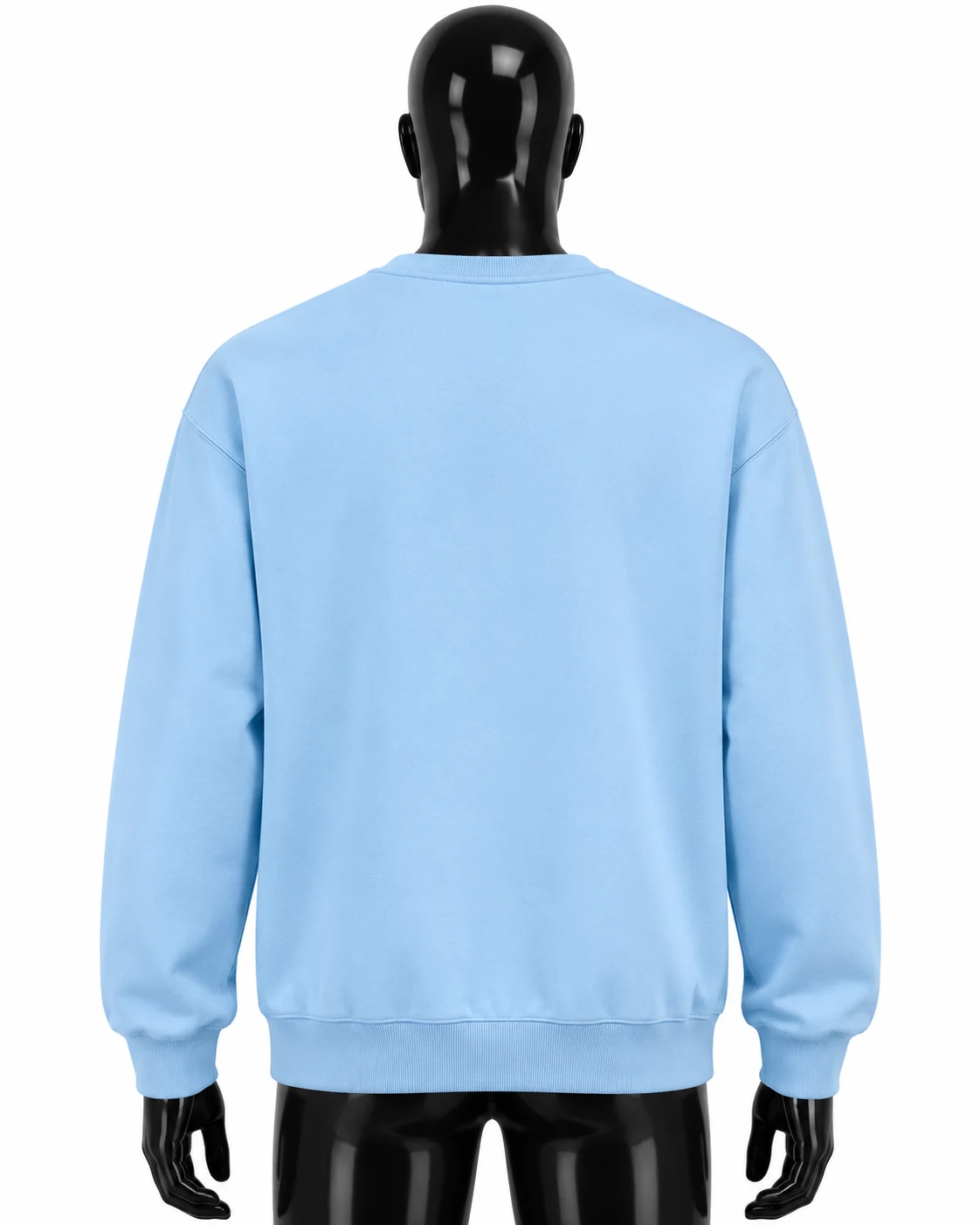 Light Blue Custom Crewneck Sweatshirt Back view