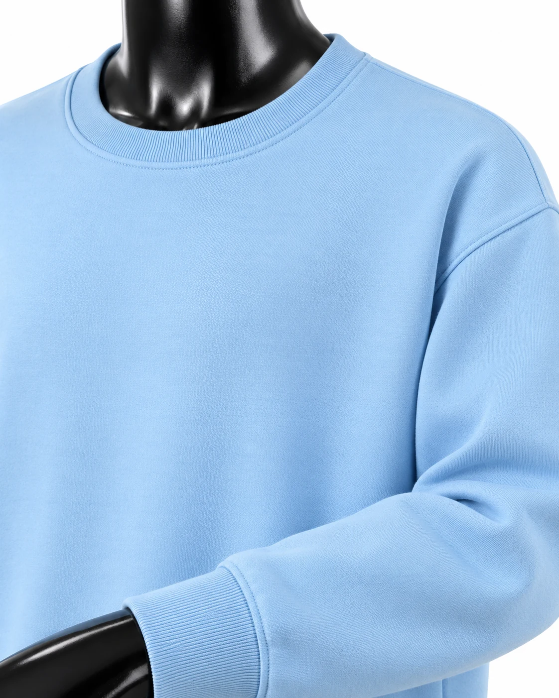 Light Blue Custom Crewneck Sweatshirt Detail view