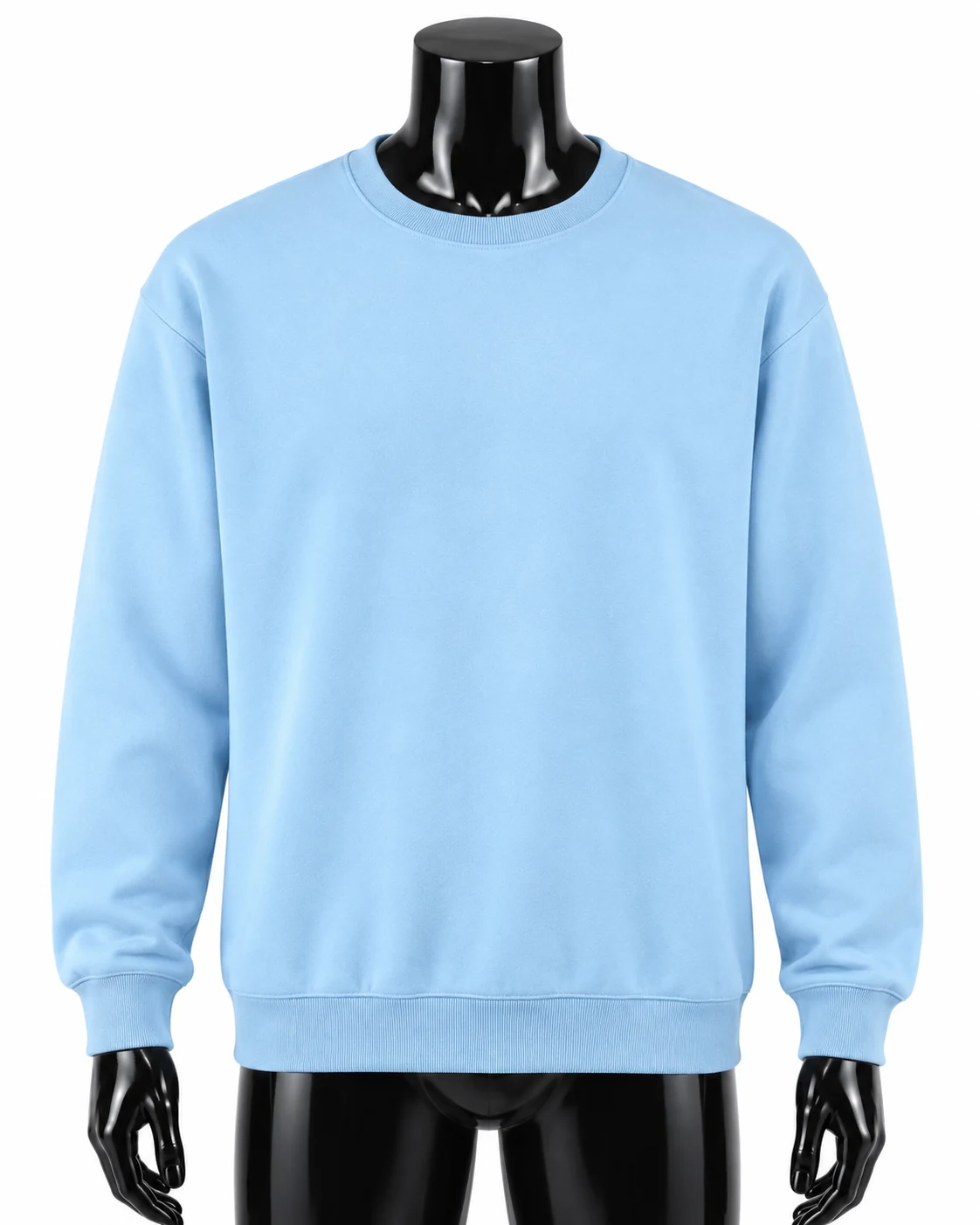 Light Blue Custom Crewneck Sweatshirt front view