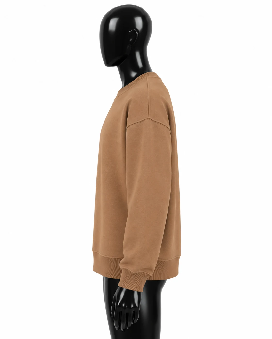 Camel Brown Custom Crewneck Sweatshirt Left side view