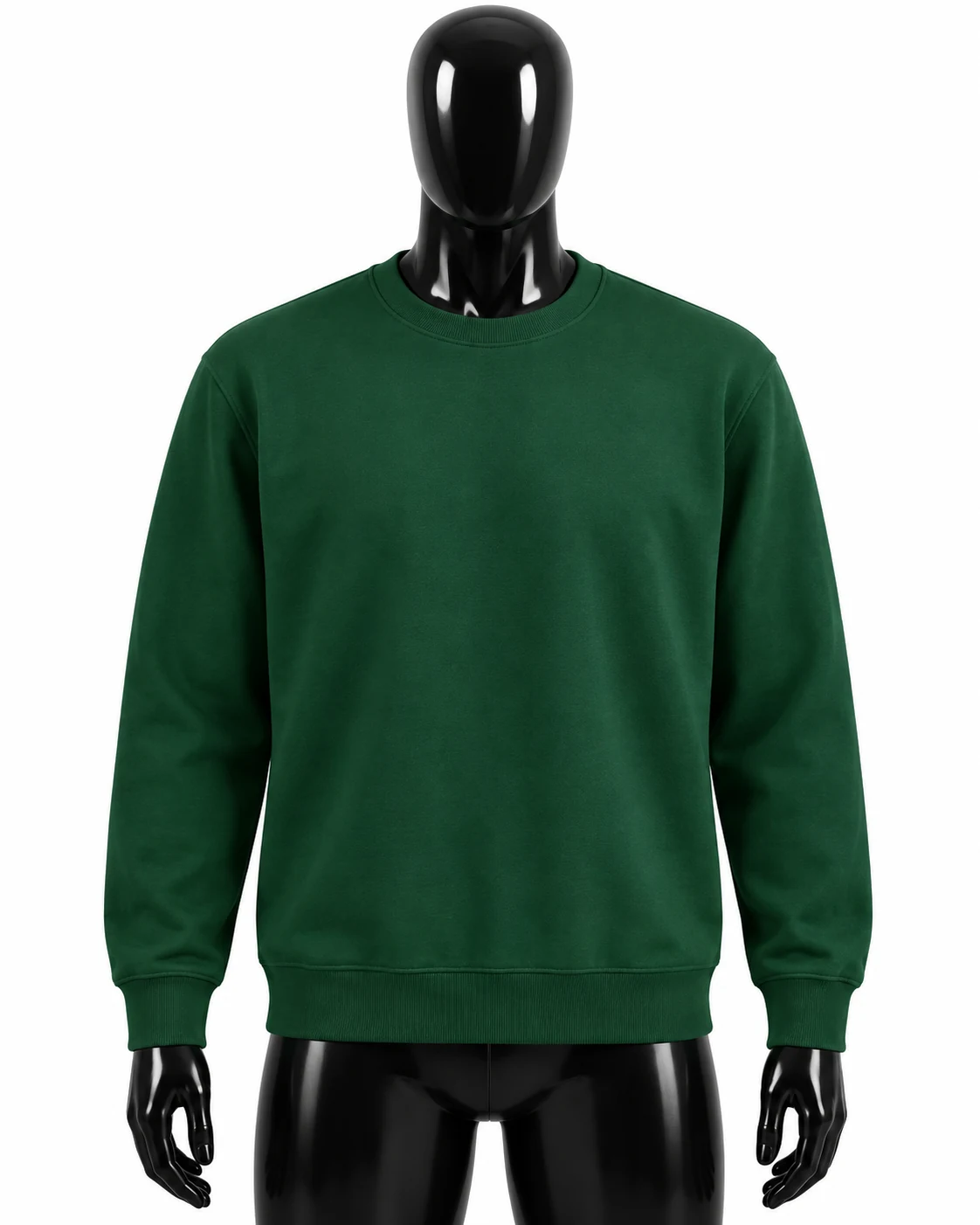 Forest Green Custom Crewneck Sweatshirt front view