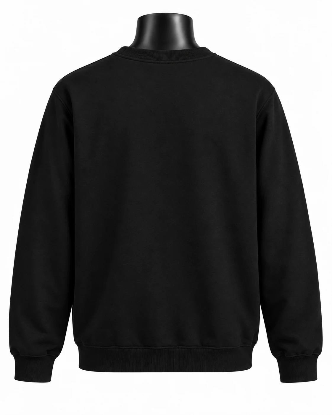 Black Custom Crewneck Sweatshirt Back view