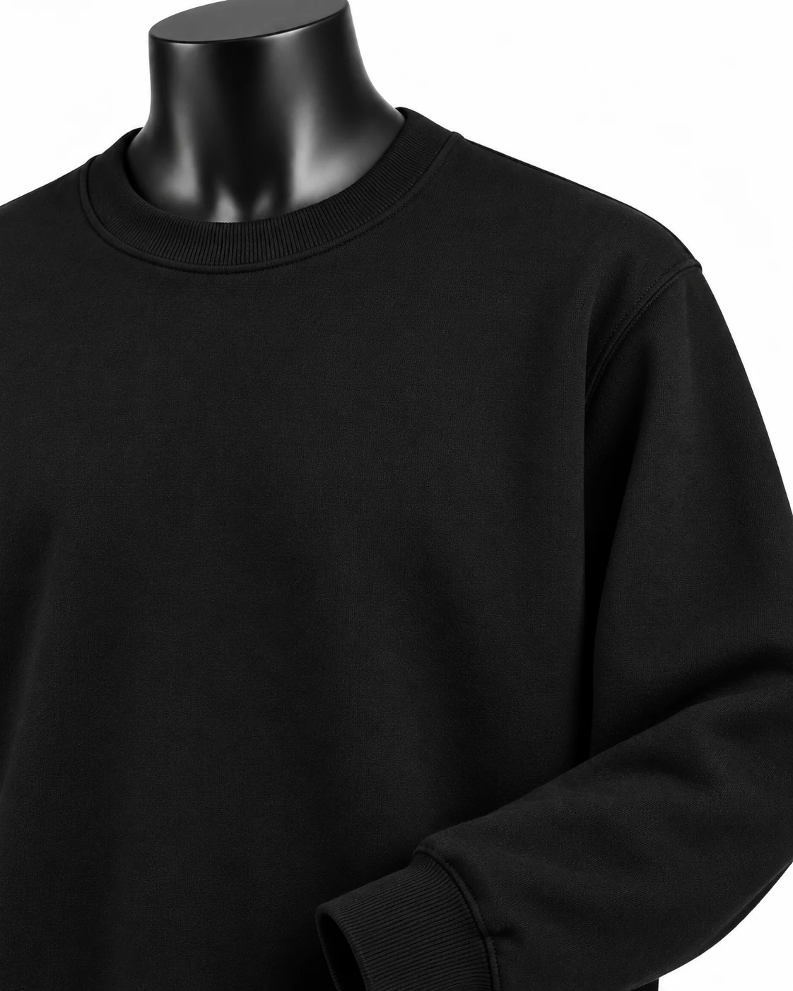 Black Custom Crewneck Sweatshirt Detail view