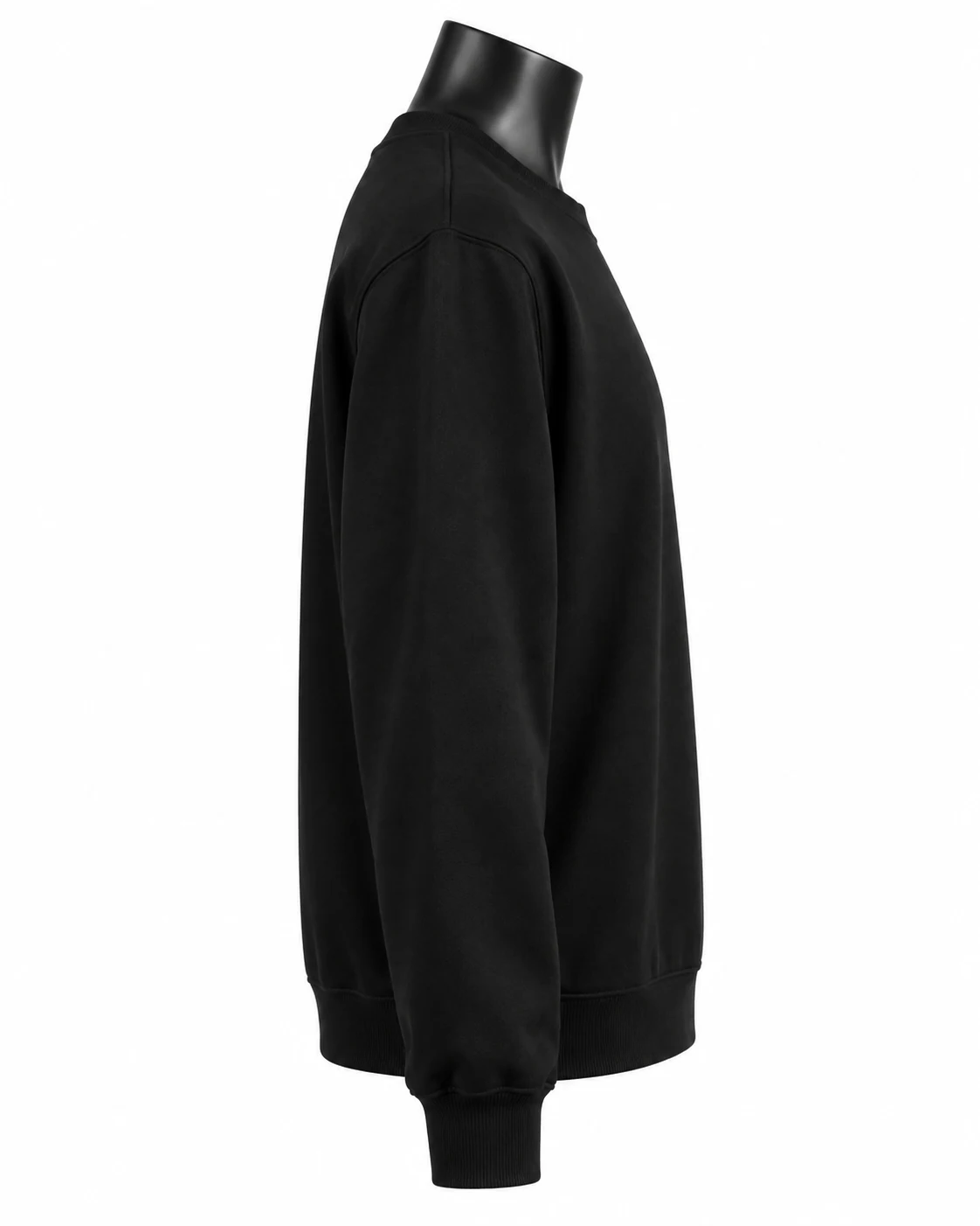 Black Custom Crewneck Sweatshirt Left side view