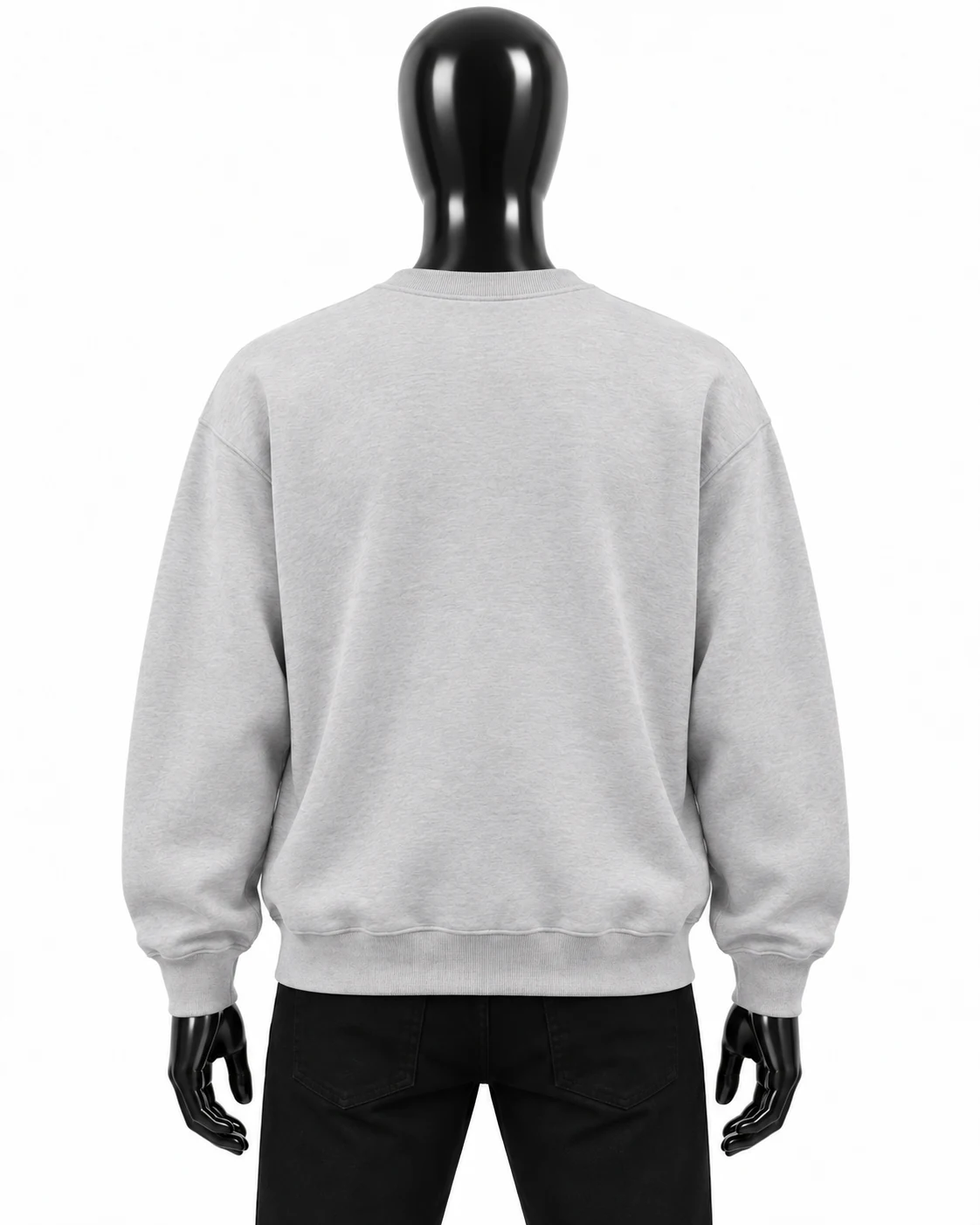 Light Gray Custom Crewneck Sweatshirt Back view