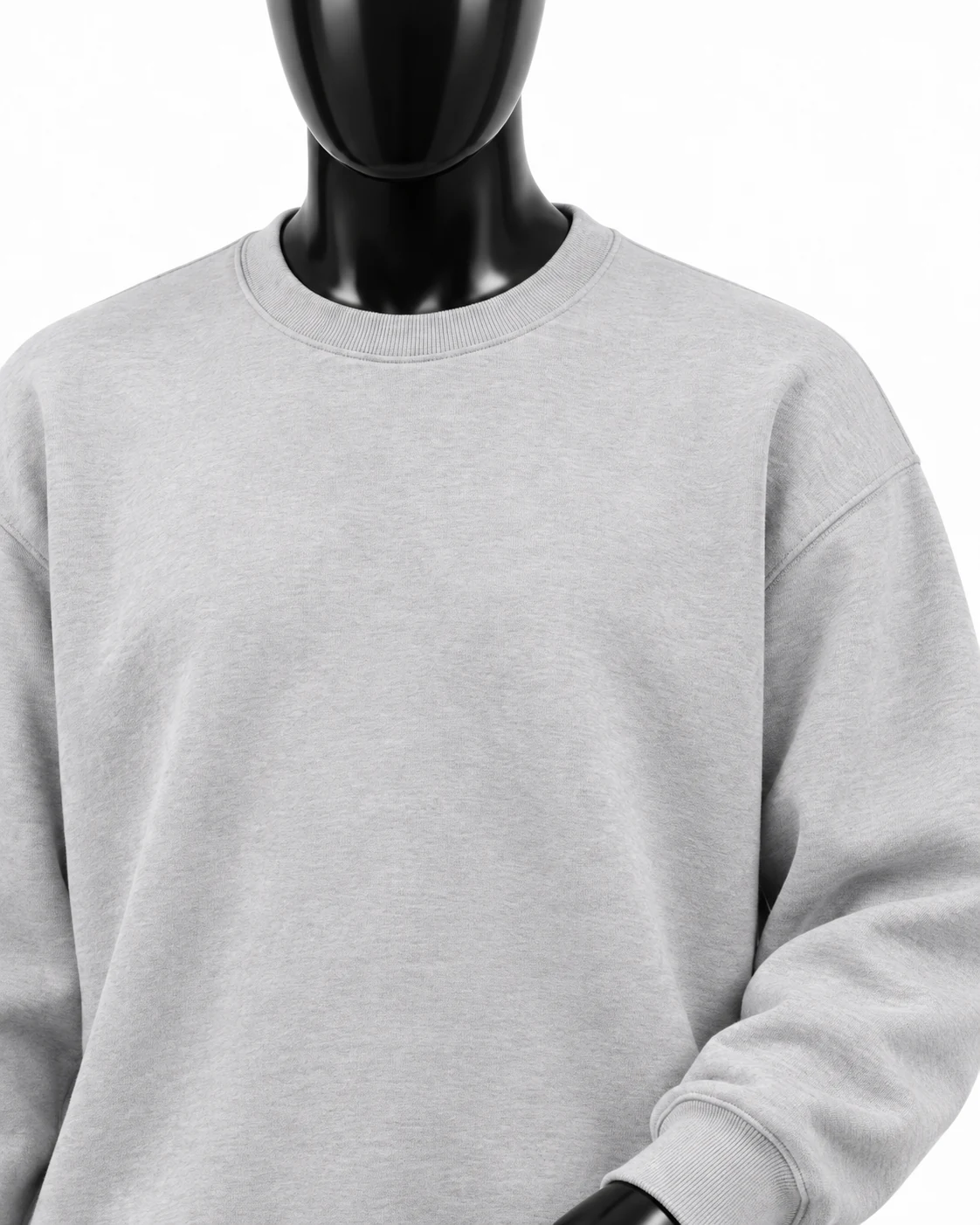 Light Gray Custom Crewneck Sweatshirt Detail view