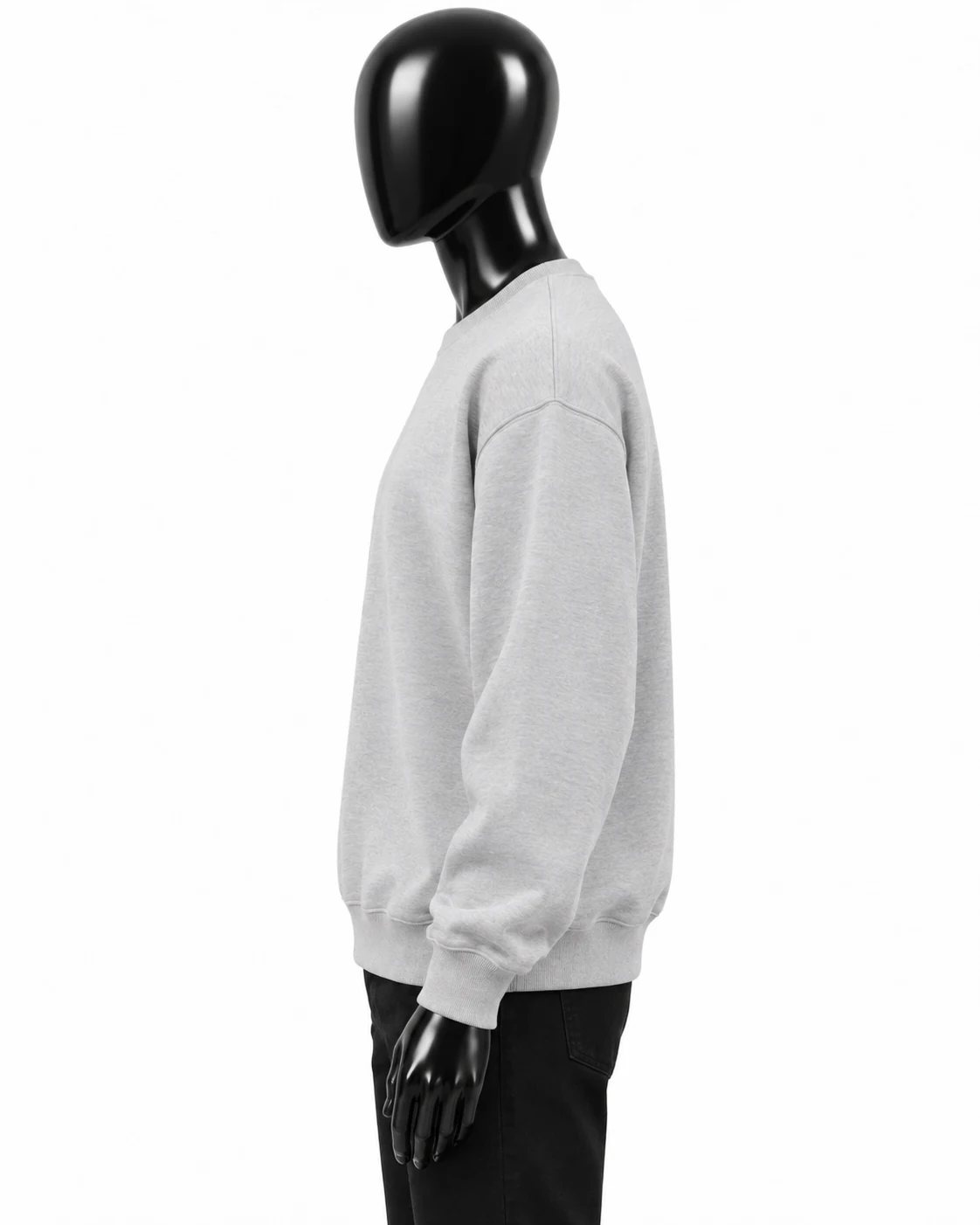 Light Gray Custom Crewneck Sweatshirt Left side view