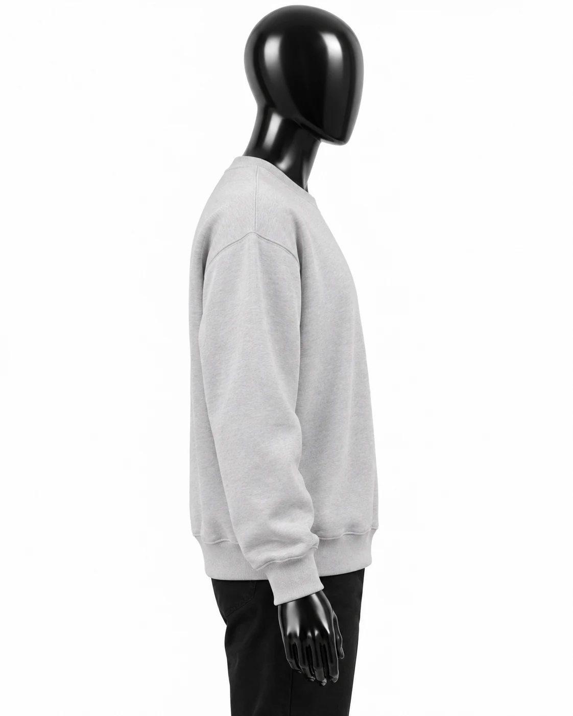 Light Gray Custom Crewneck Sweatshirt Right side view