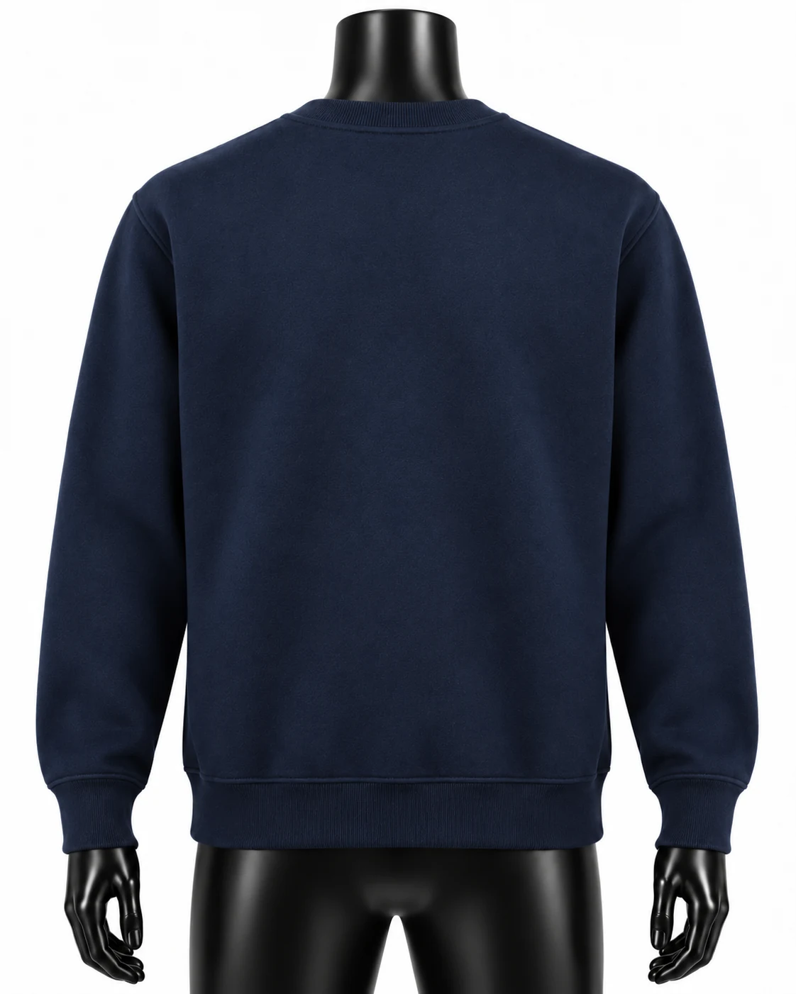 Navy Blue Custom Crewneck Sweatshirt Back view