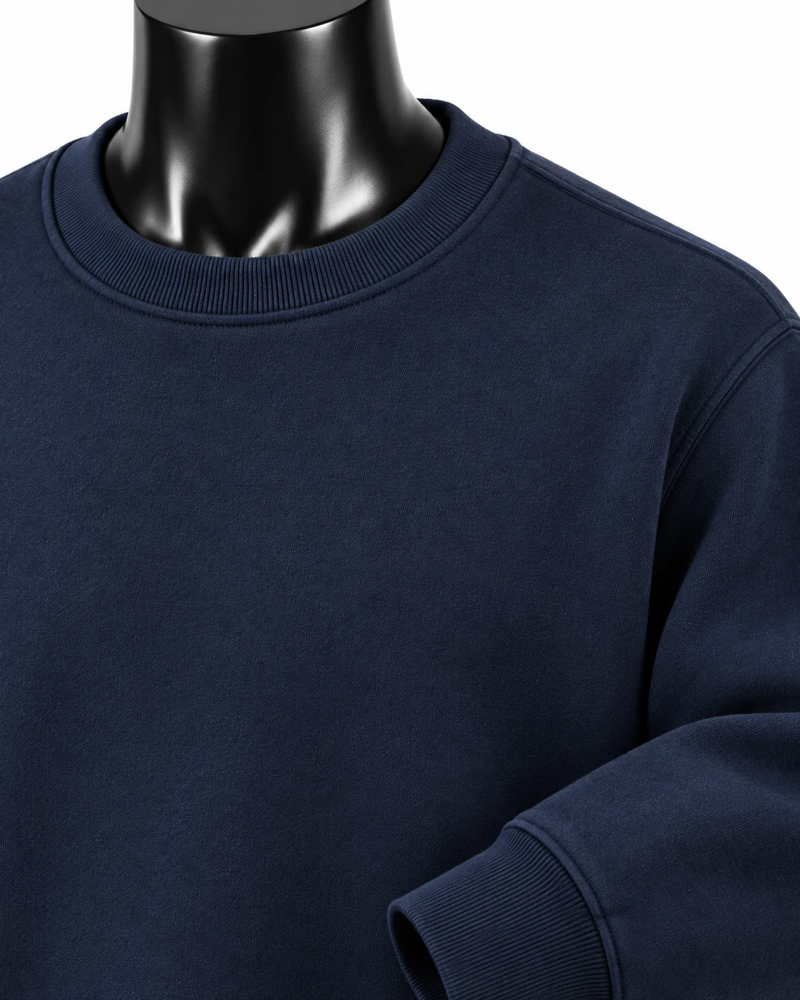 Navy Blue Custom Crewneck Sweatshirt Detail view