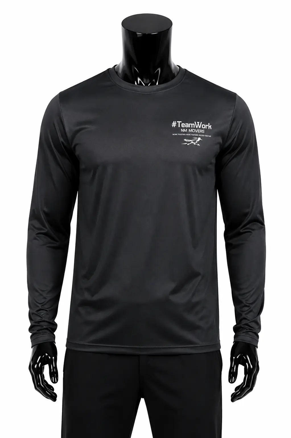 Black Minimal Training Full Sleeve T-Shirt
