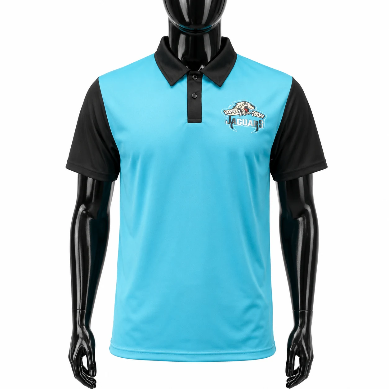 Cyan & Black Jaguars Polo Shirt